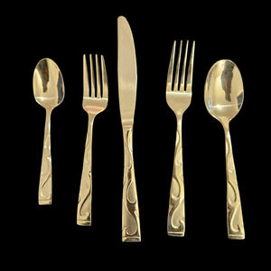 Oneida Tuscany 5 Piece Place Setting Stainless Flatware Set Silver Tone